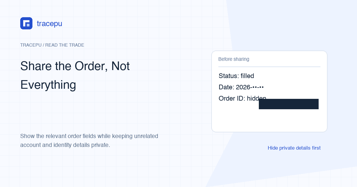 Binance Spot order screenshot prepared for sharing with private information covered